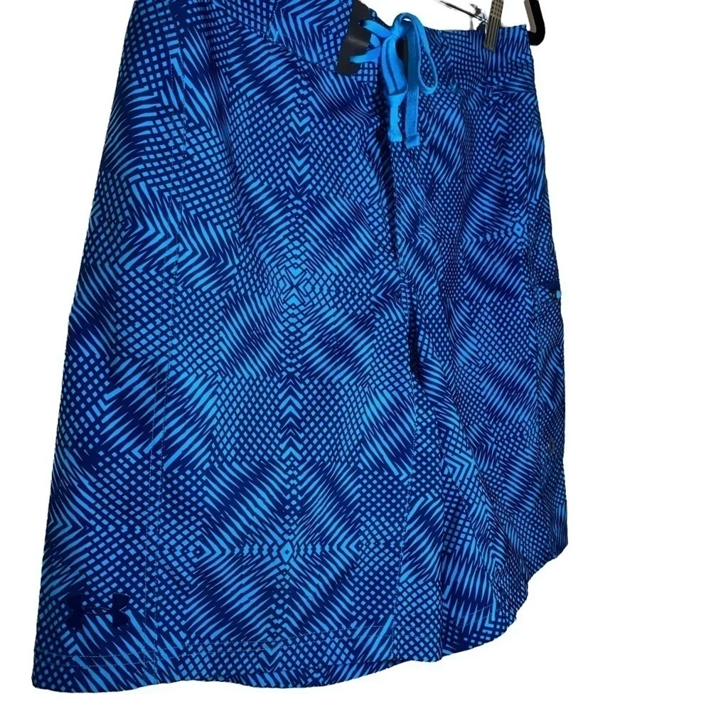 Men's Under Armour‎ Board Shorts Swim Trunks w/ Zip Pocket Loose Fit Blue Sz 30